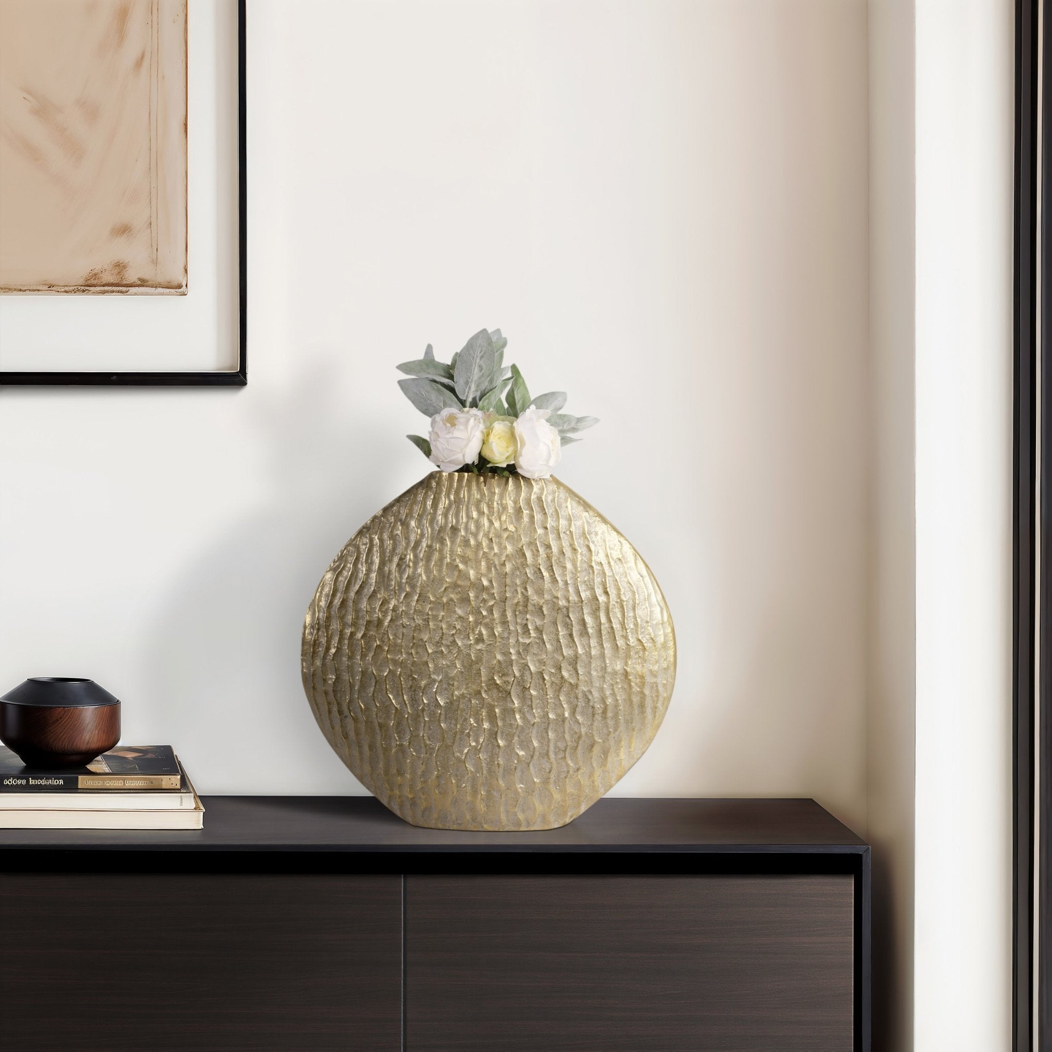Utica Metal Vase, Gold Vases and Jars| Sagebrook Home