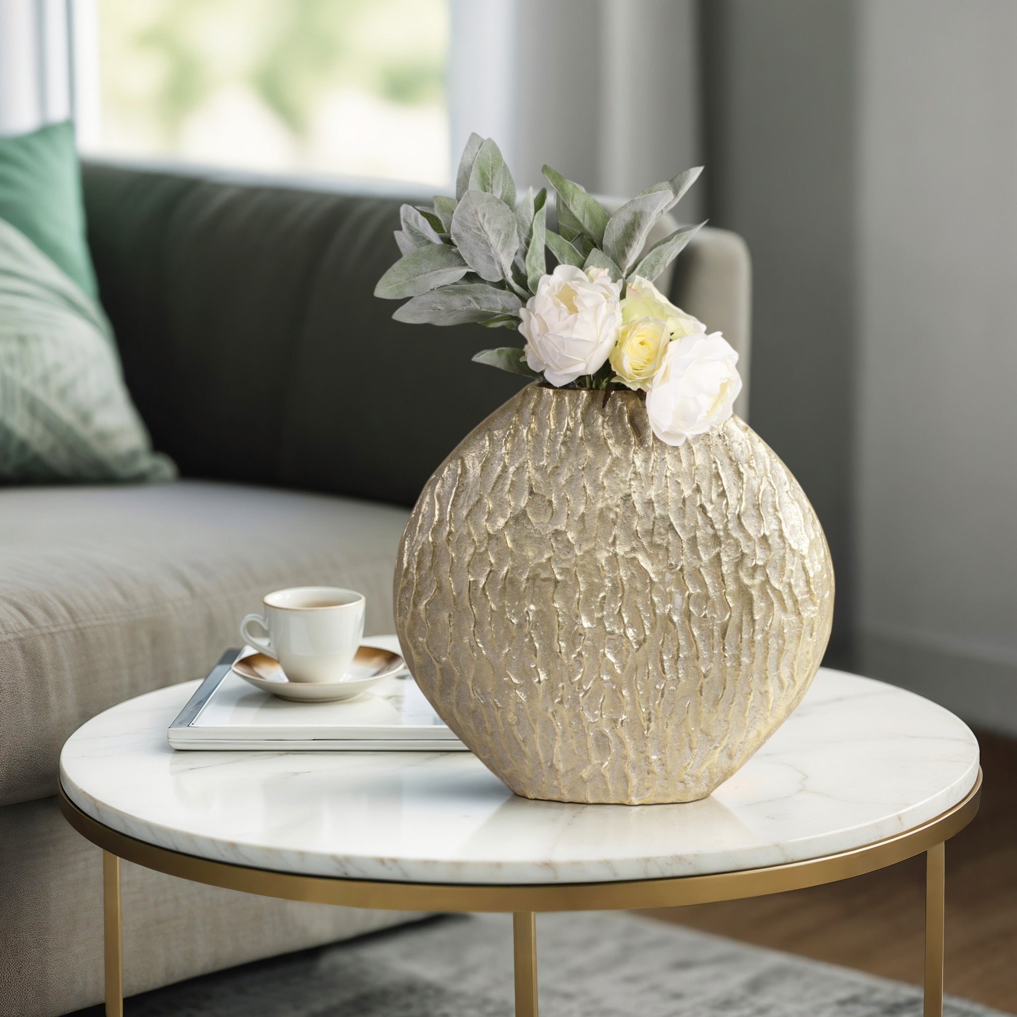 Utica Metal Vase, Gold Vases and Jars| Sagebrook Home