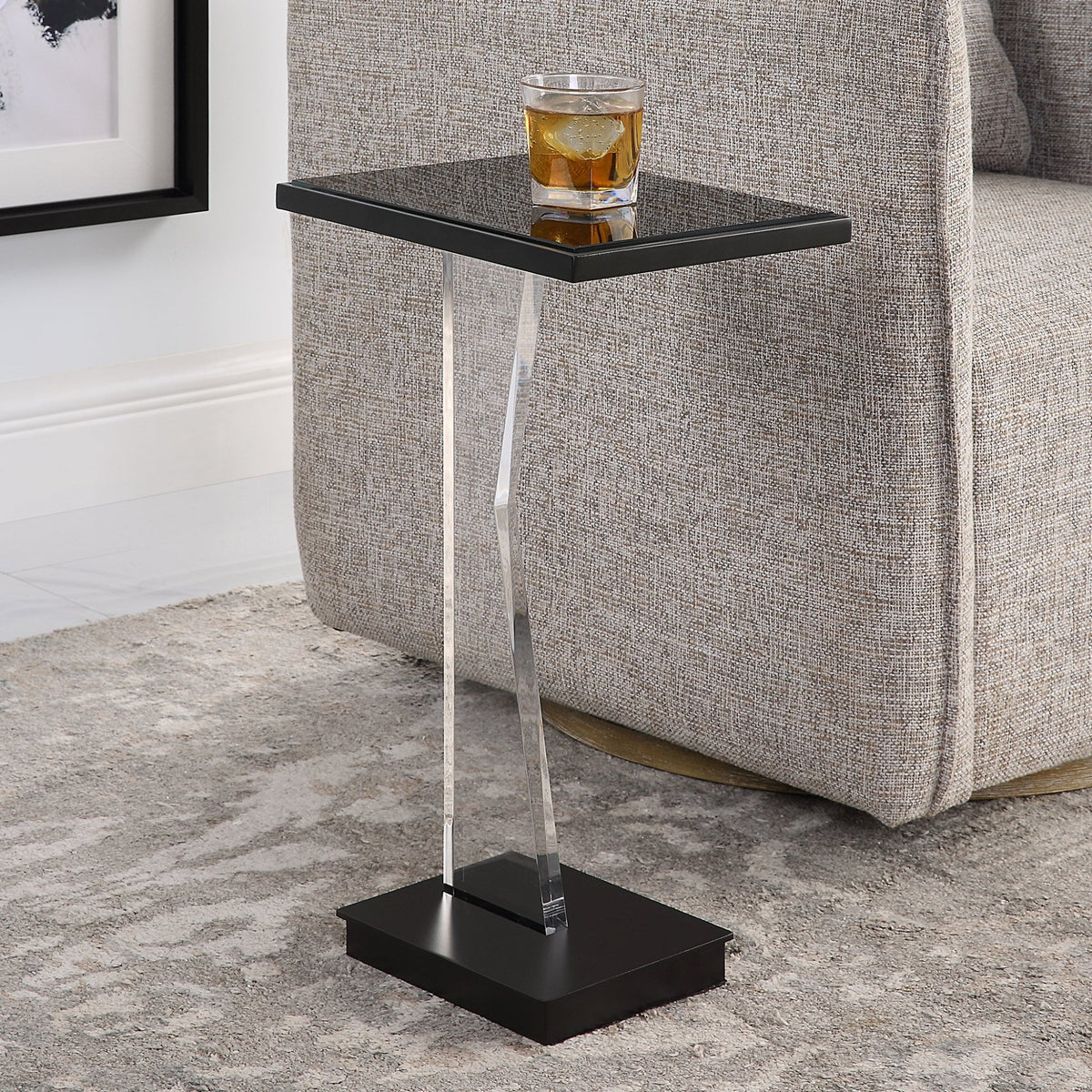 Uttermost Angle Contemporary Accent Table Accent & End Tables| Uttermost