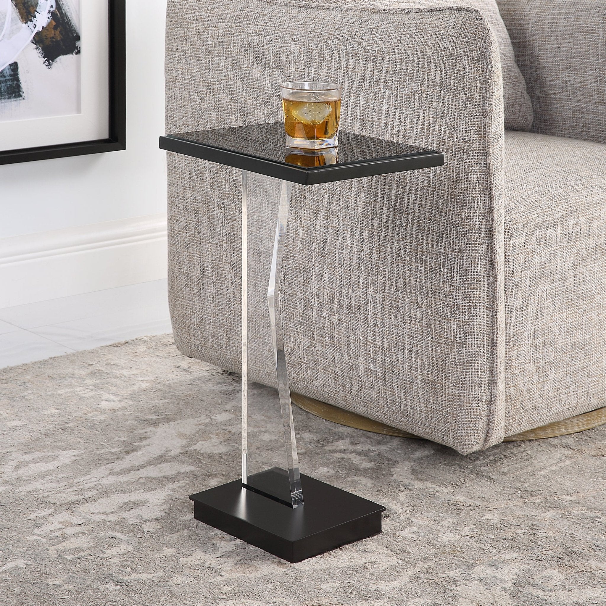 Uttermost Angle Contemporary Accent Table Accent & End Tables| Uttermost
