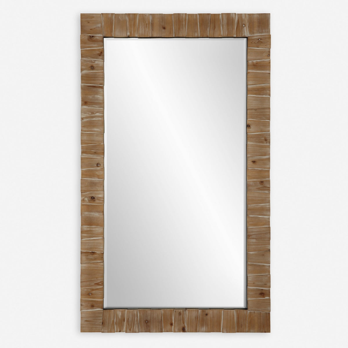 Uttermost Ayanna Gray Washed Wood Mirror Table Decors| Uttermost