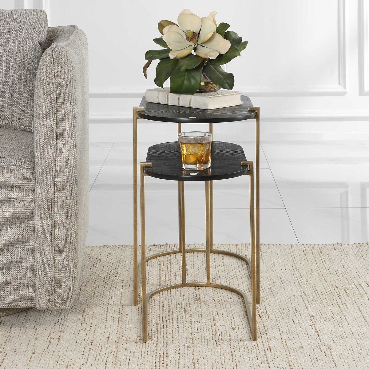 Uttermost Aztec Wood Nesting Tables, Set/2 Nesting Tables| Uttermost
