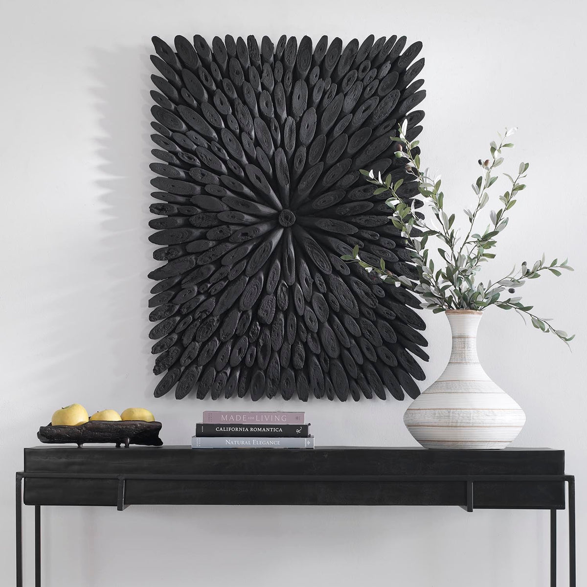 Uttermost Bahama Black Wood Wall Decor Wall Decors| Uttermost