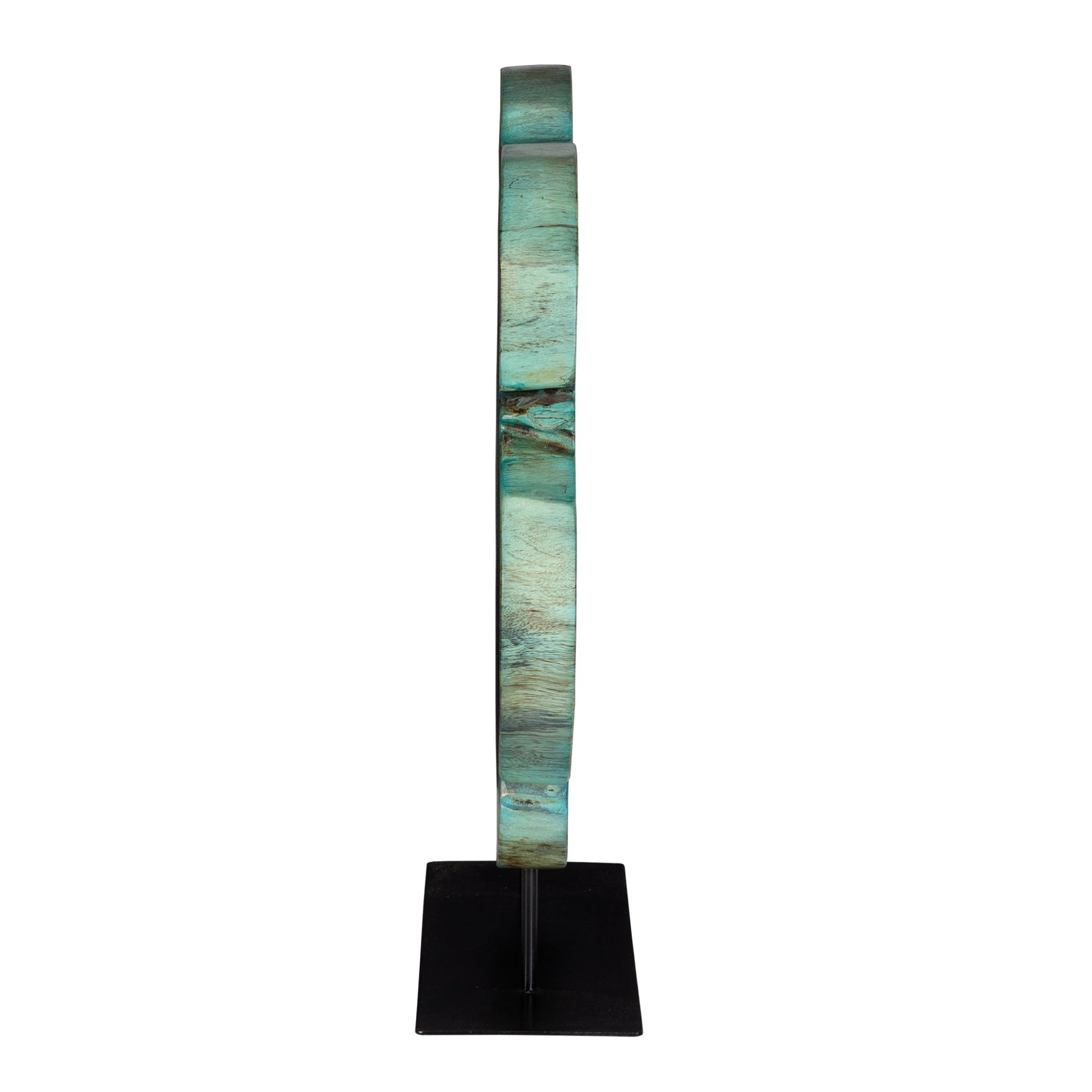 Uttermost Bahati Wood Blue Sculpture Table Decors| Uttermost