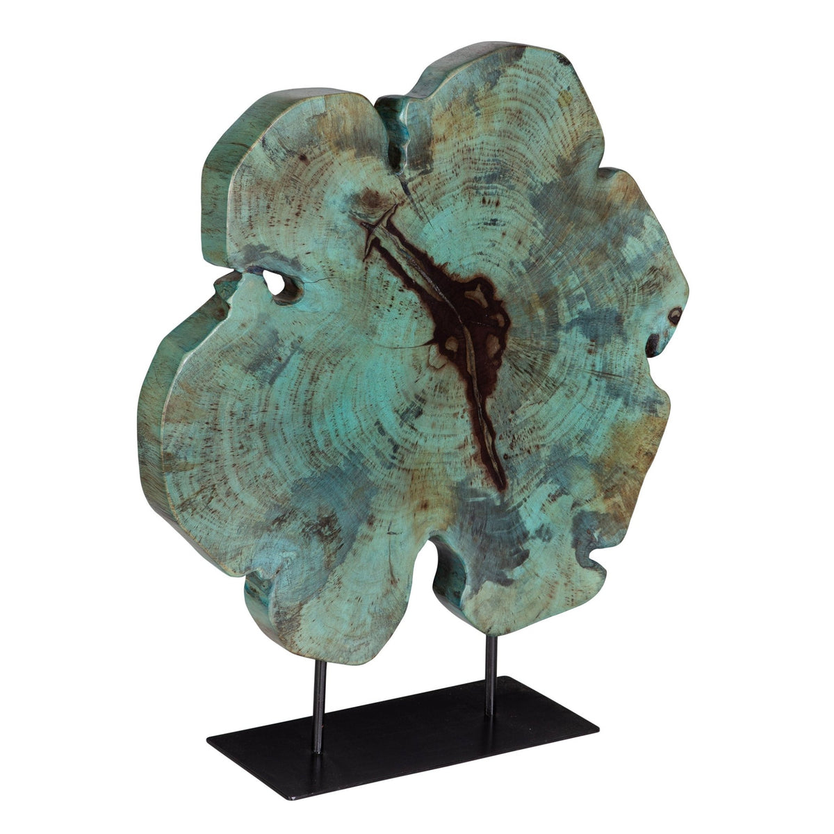 Uttermost Bahati Wood Blue Sculpture Table Decors| Uttermost