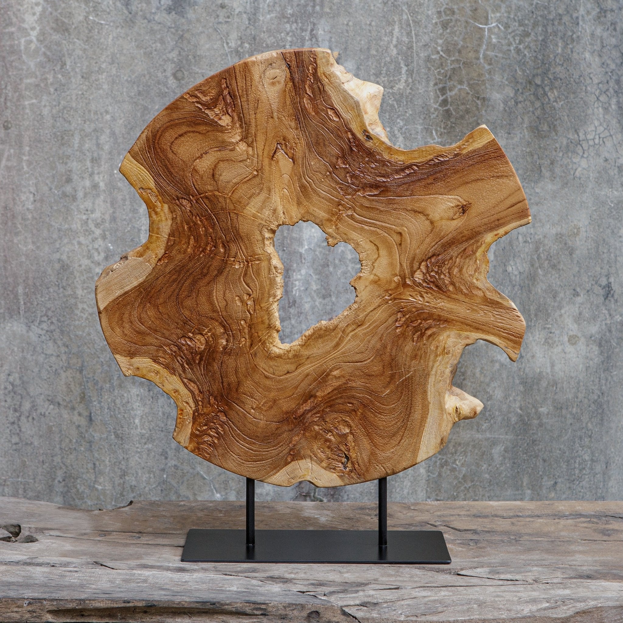 Uttermost Bahati Wood Natural Sculpture Table Decors| Uttermost