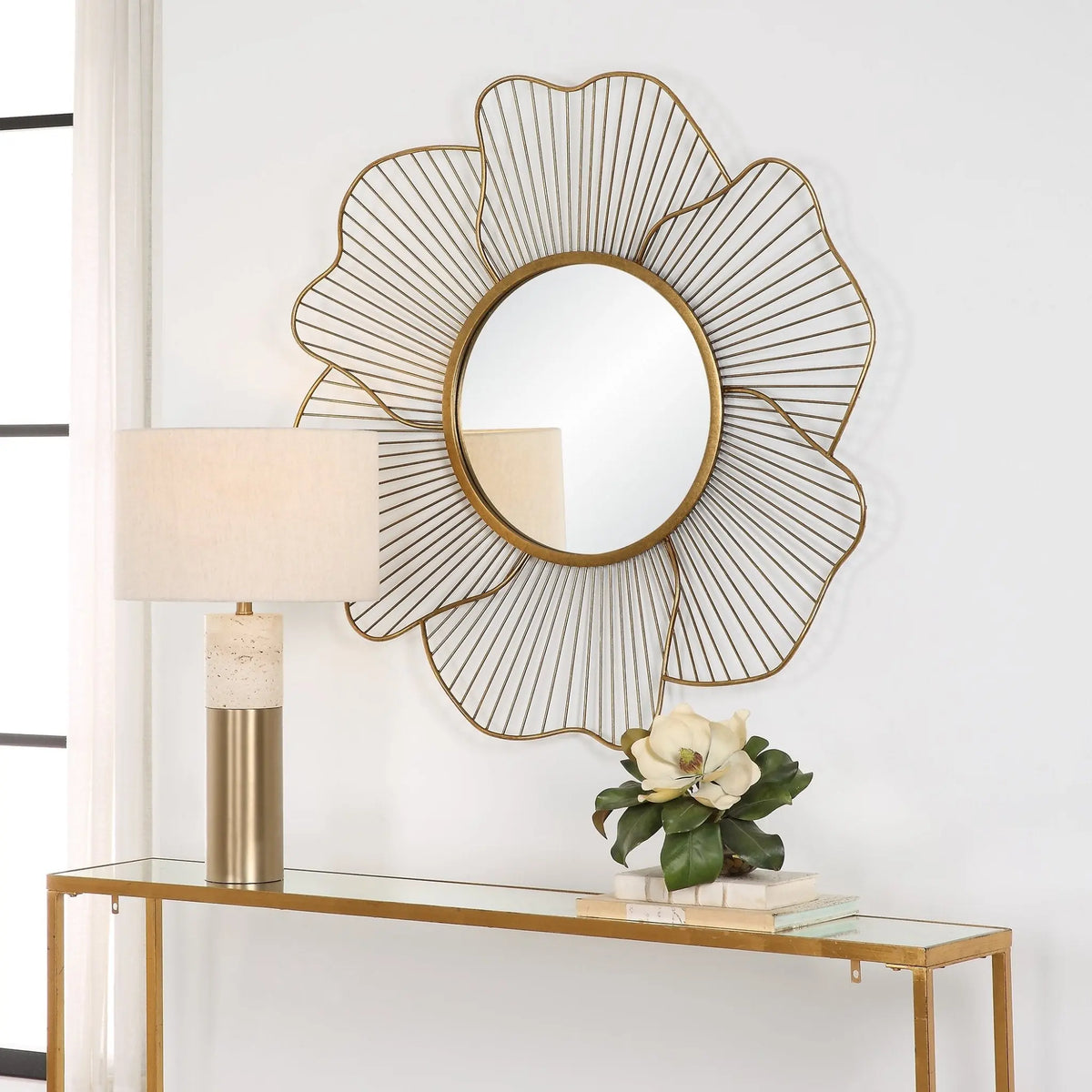 Uttermost Blossom Gold Floral Mirror Mirrors| Uttermost