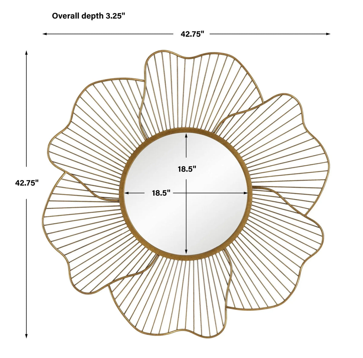Uttermost Blossom Gold Floral Mirror Mirrors| Uttermost