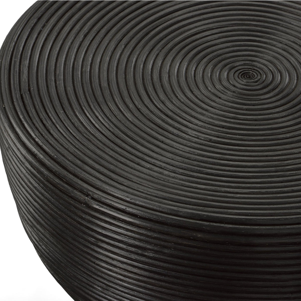 Uttermost Bongo Black Rattan Side Table Accent & End Tables| Uttermost