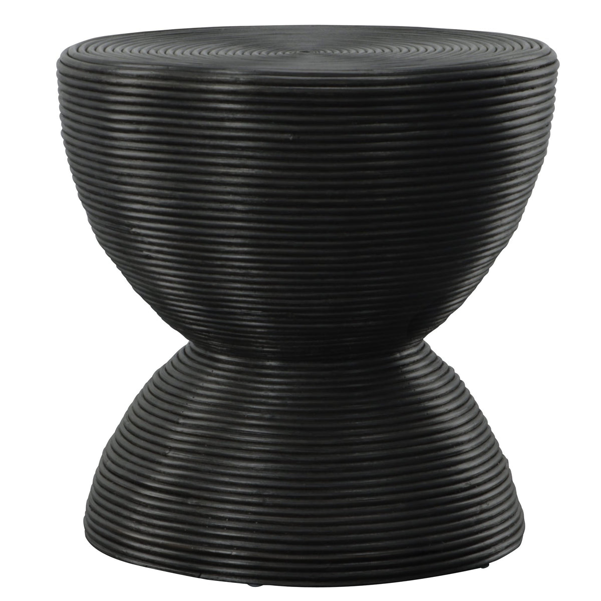 Uttermost Bongo Black Rattan Side Table Accent & End Tables| Uttermost