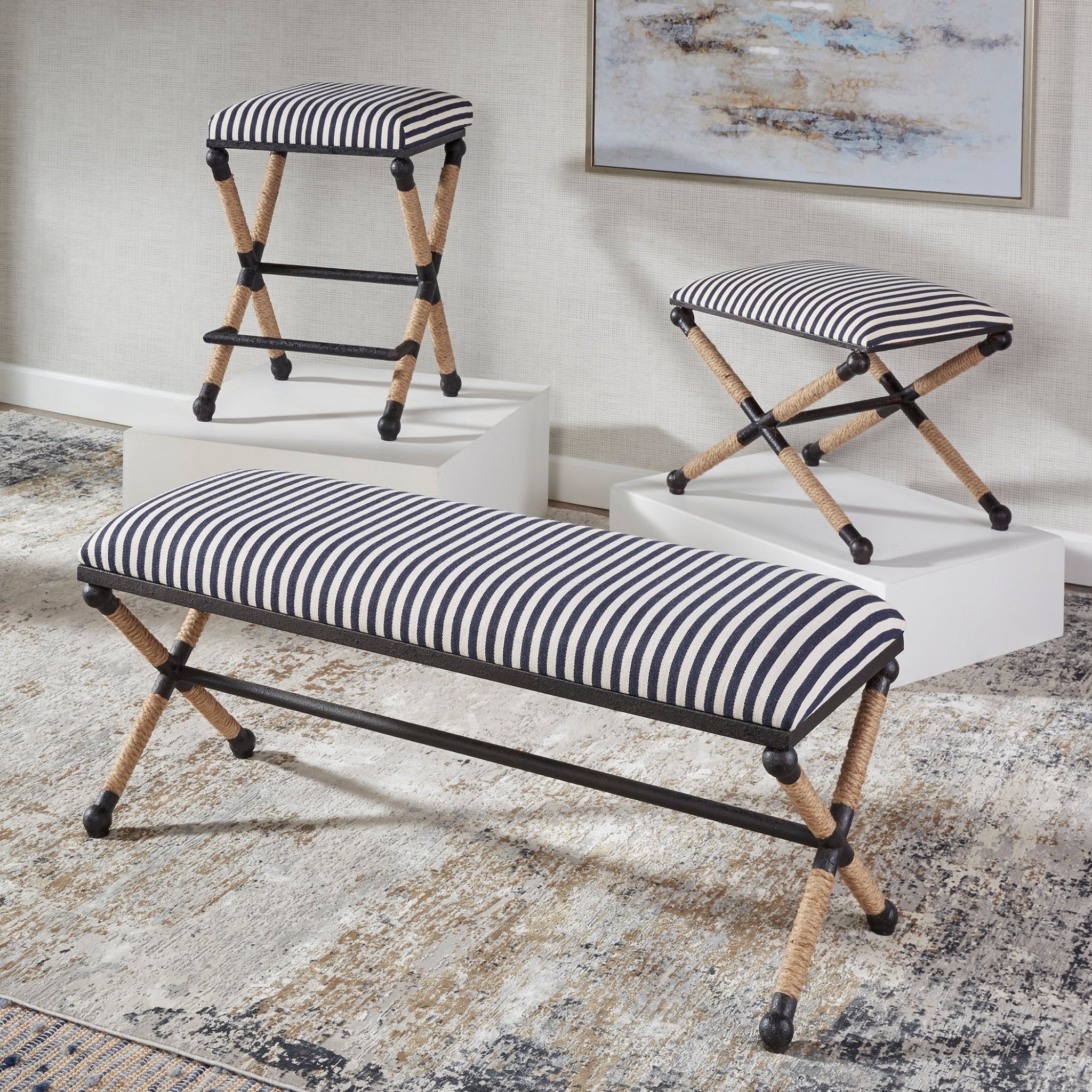 Uttermost Braddock Backless Counter Stool Stools| Uttermost