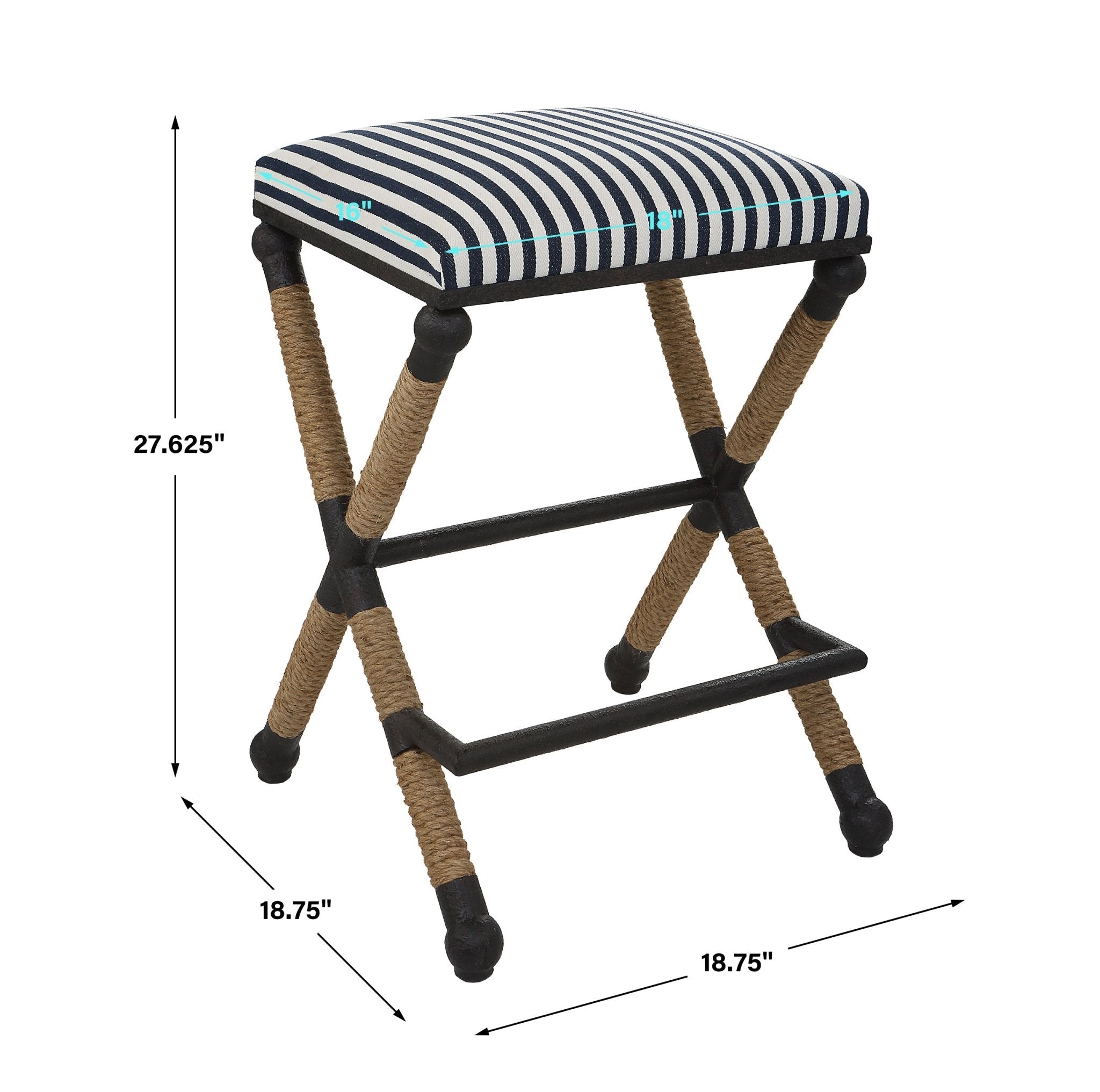 Uttermost Braddock Backless Counter Stool Stools| Uttermost