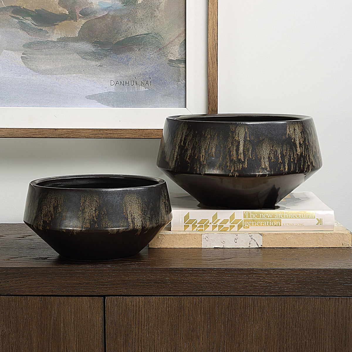 Uttermost Bronze Duo Vases Set/2 Vases and Jars| Uttermost