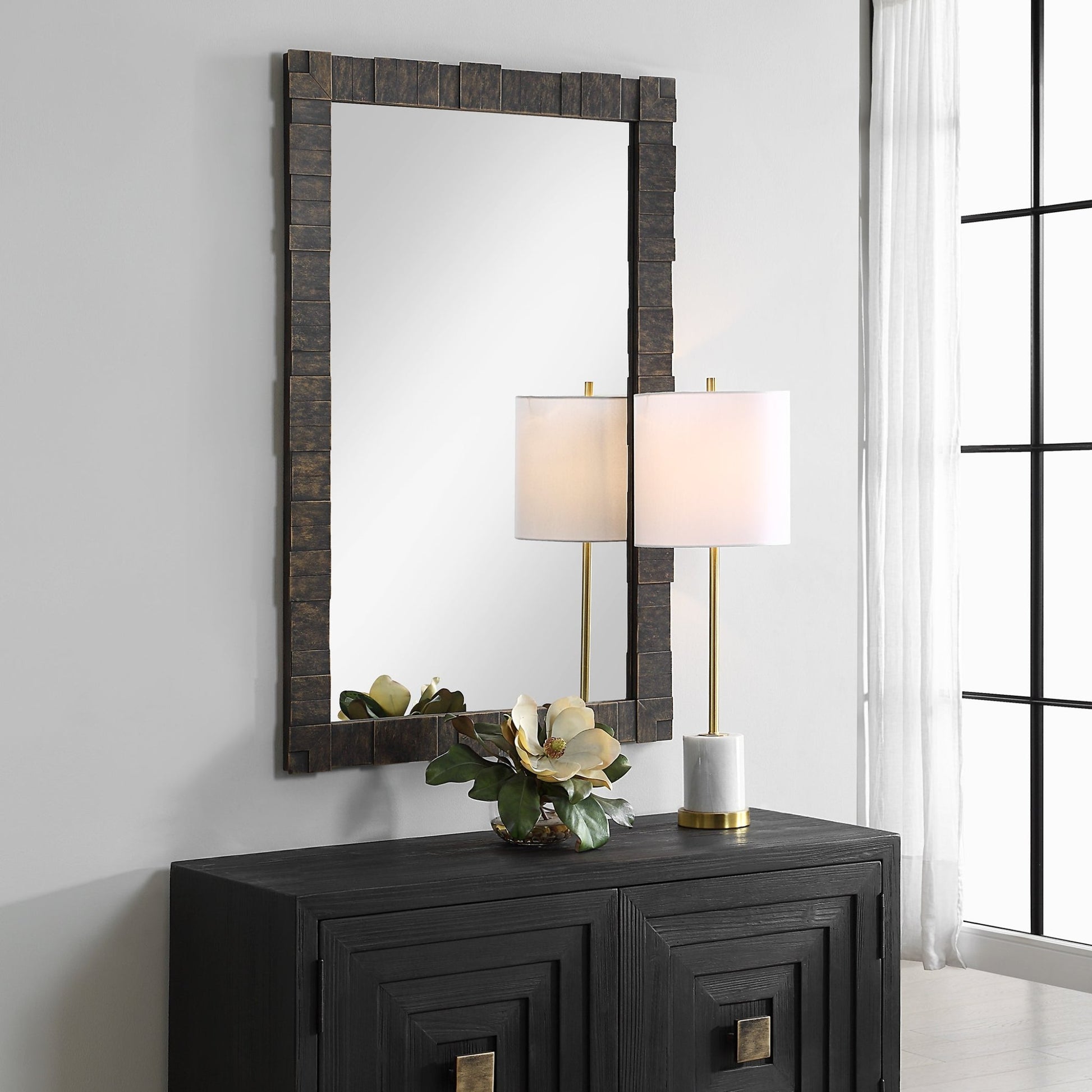 Uttermost Bustelo Dark Bronze Mirror Mirrors| Uttermost