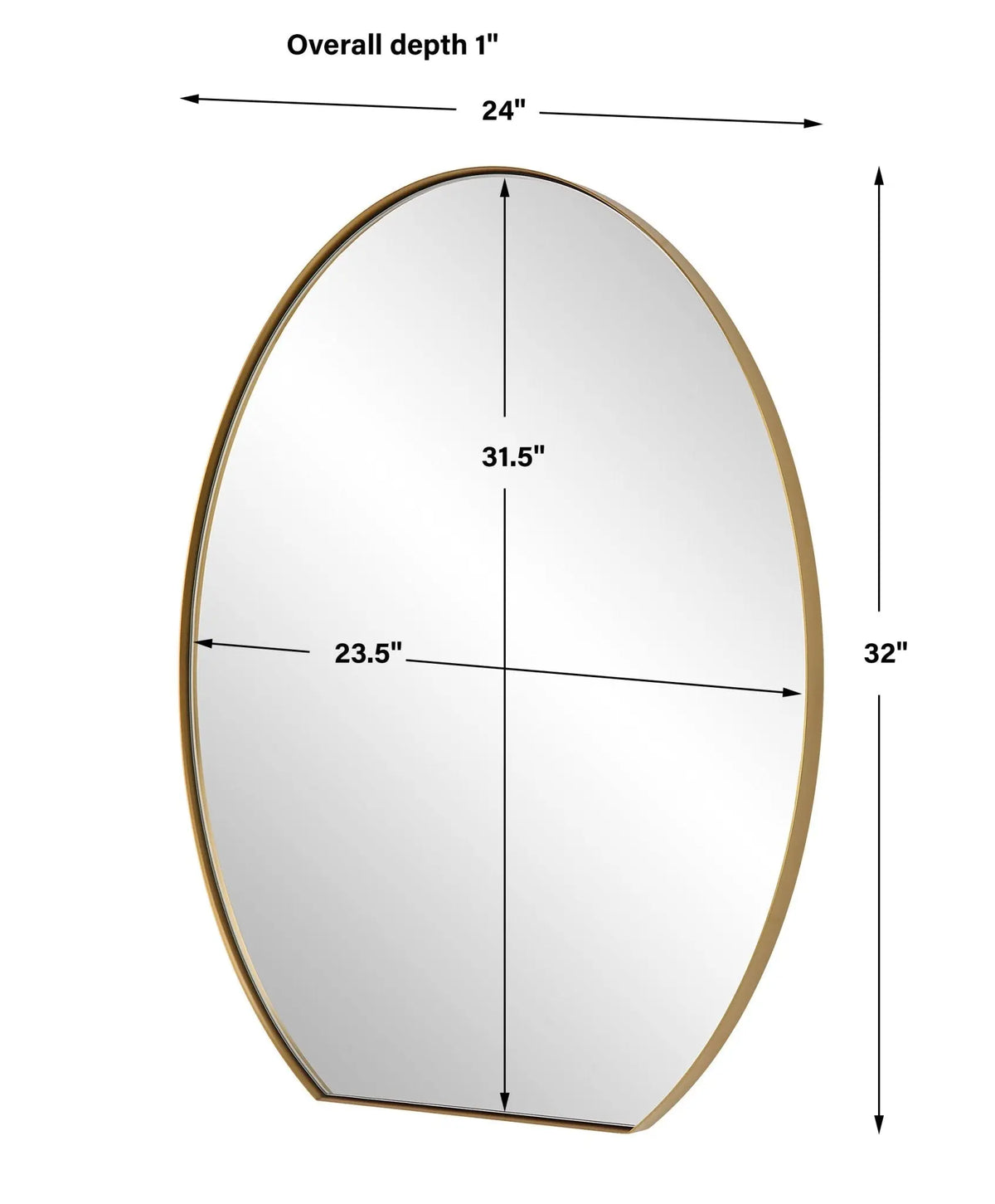 Uttermost Cabell Brass Oval Mirror Mirrors| Uttermost
