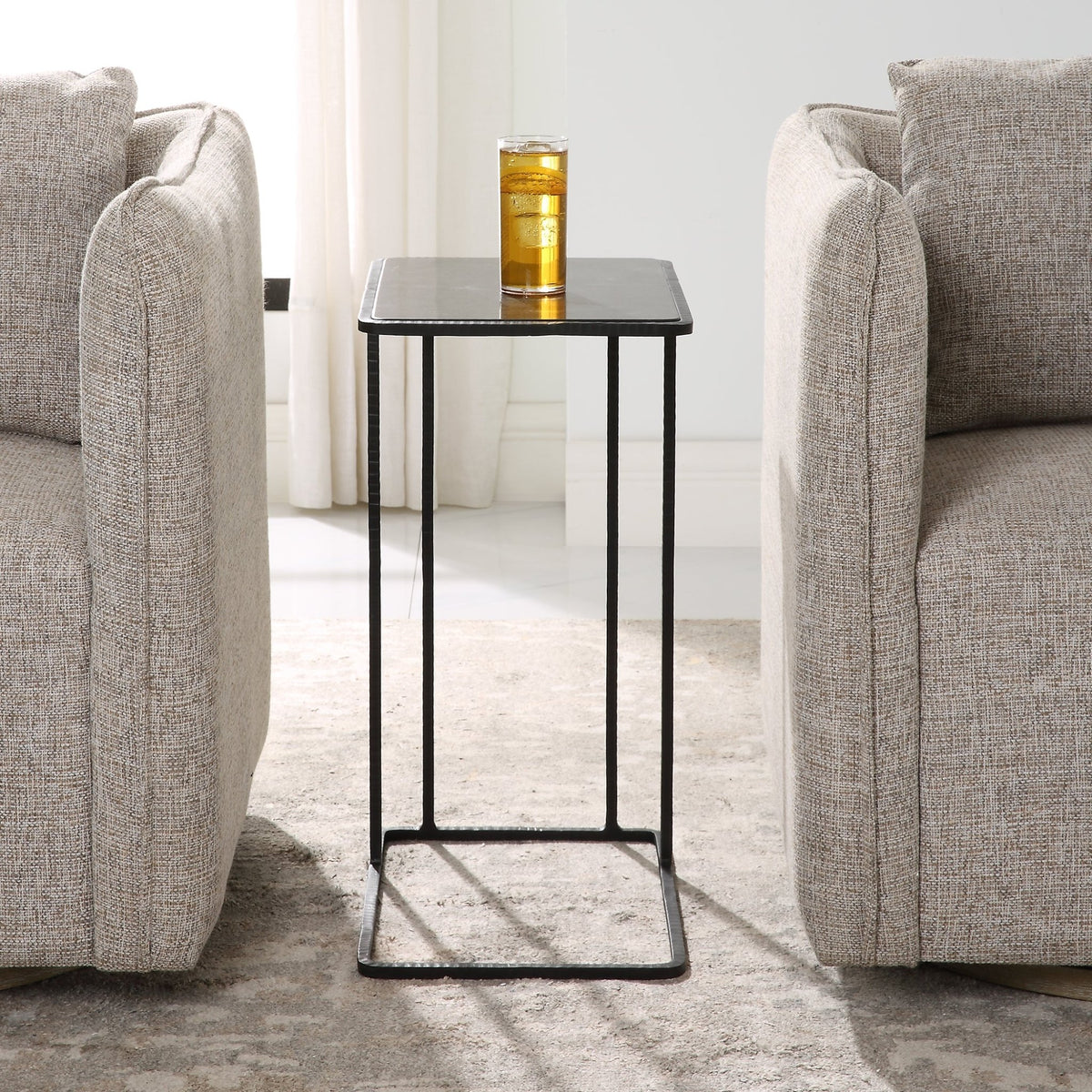 Uttermost Cavern Stone & Iron Accent Table Accent & End Tables| Uttermost