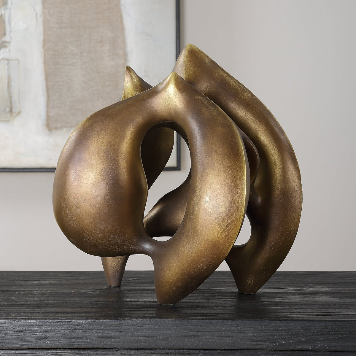 Uttermost Celestial Flow Bronze Sculpture Table Decors| Uttermost