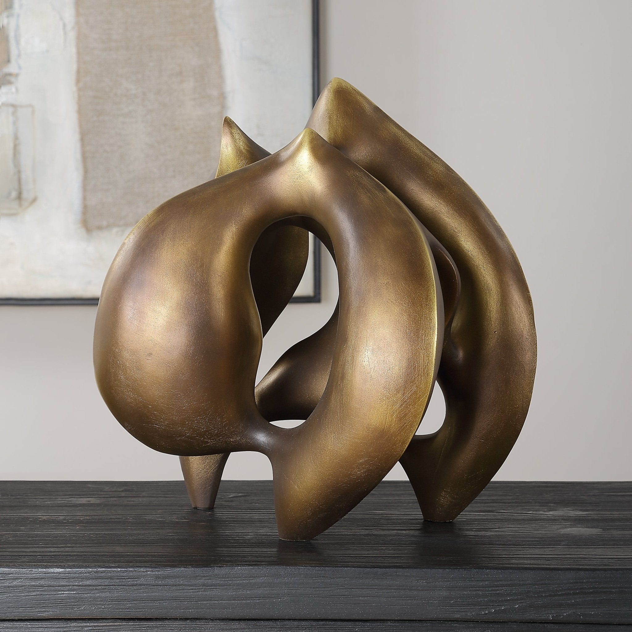 Uttermost Celestial Flow Bronze Sculpture Table Decors| Uttermost