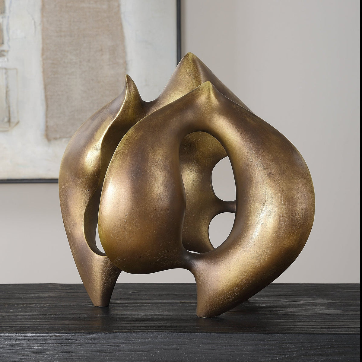 Uttermost Celestial Flow Bronze Sculpture Table Decors| Uttermost