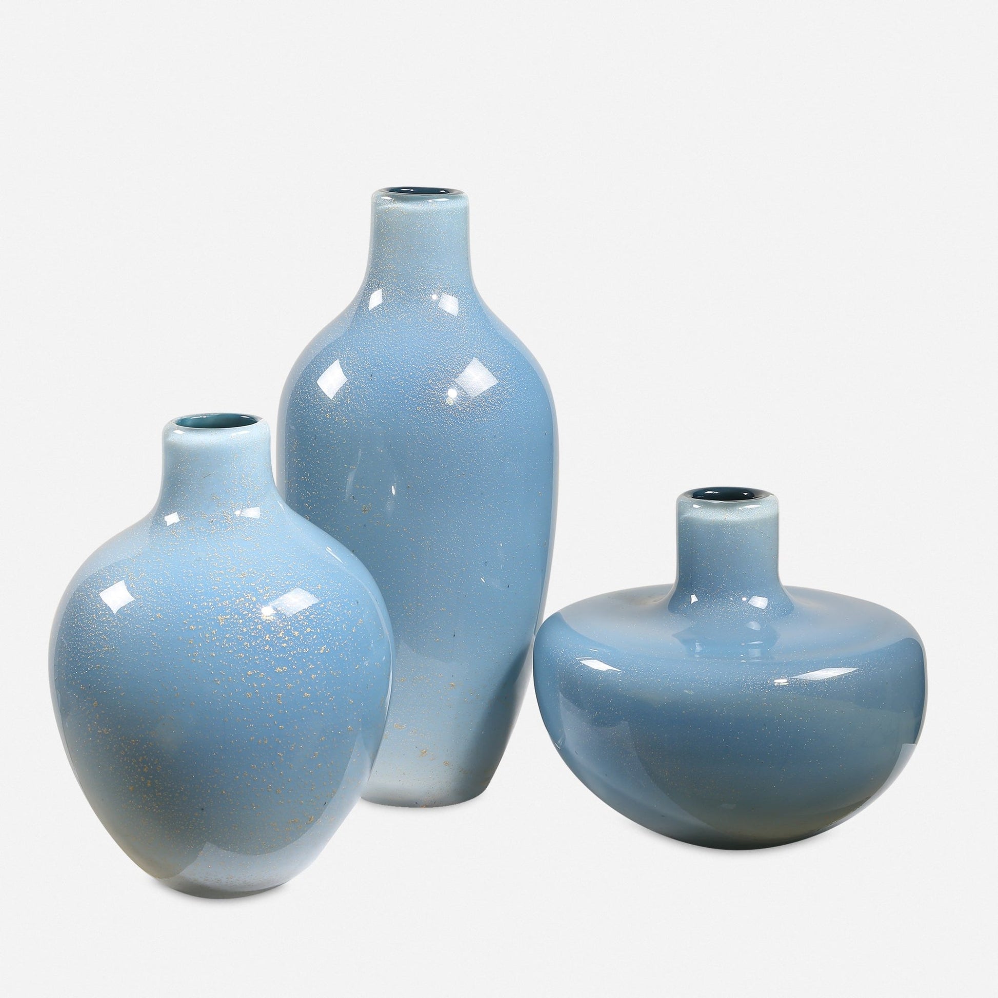 Uttermost Celestial Frost Blue Vases Set/3 Vases and Jars| Uttermost