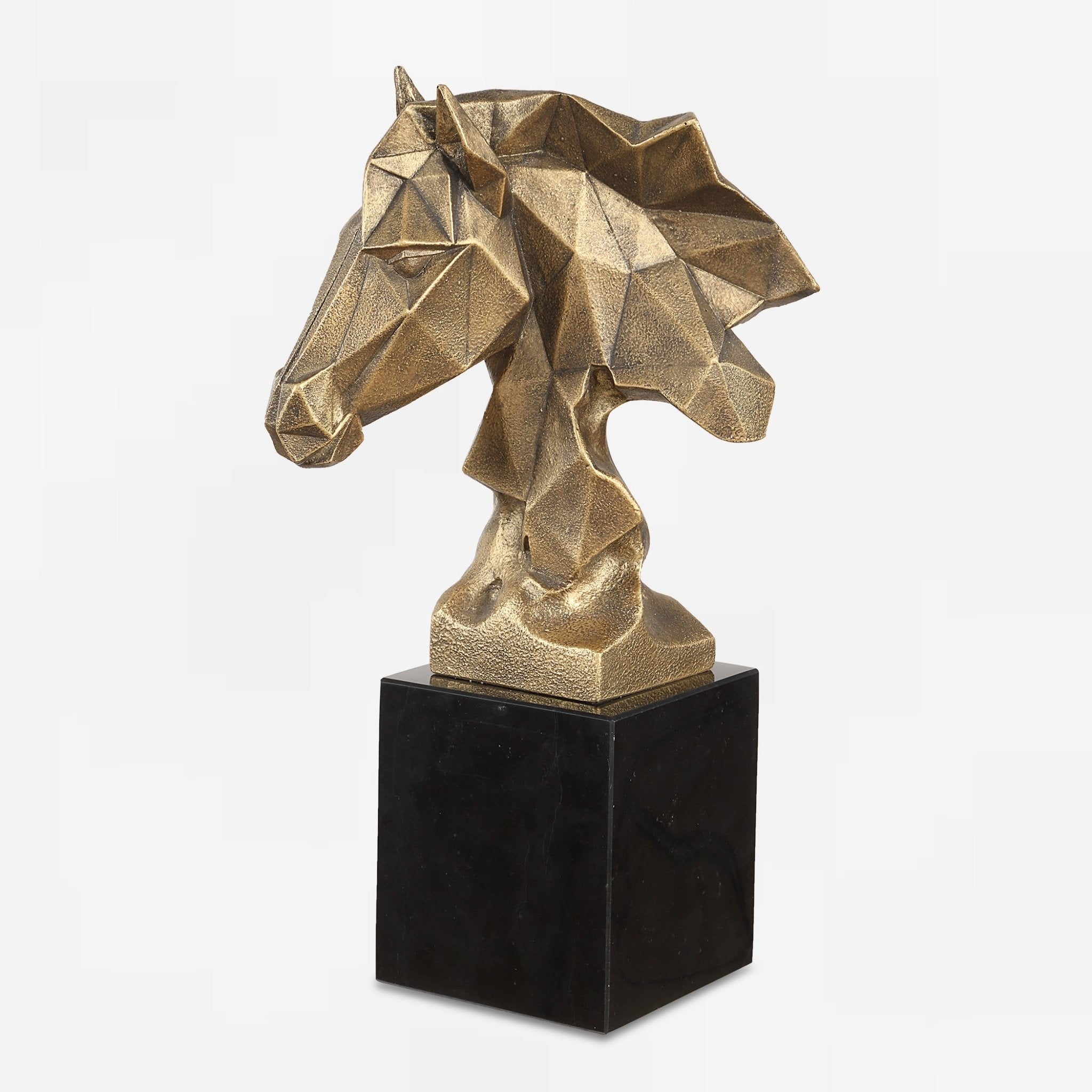 Uttermost Chiseled Horse Bust Sculpture Table Decors| Uttermost
