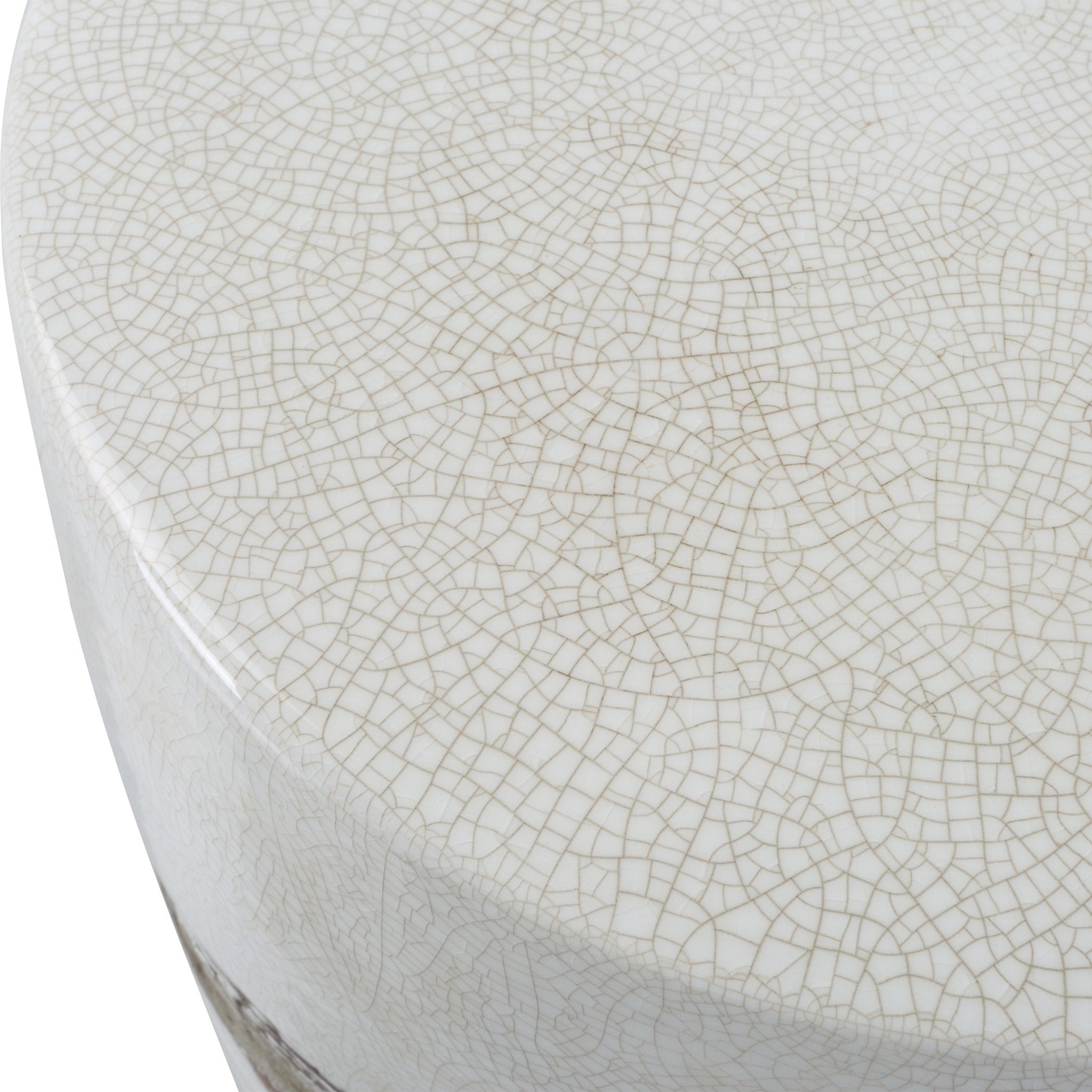 Uttermost Comanche White Ceramic Garden Stool Table Decors| Uttermost