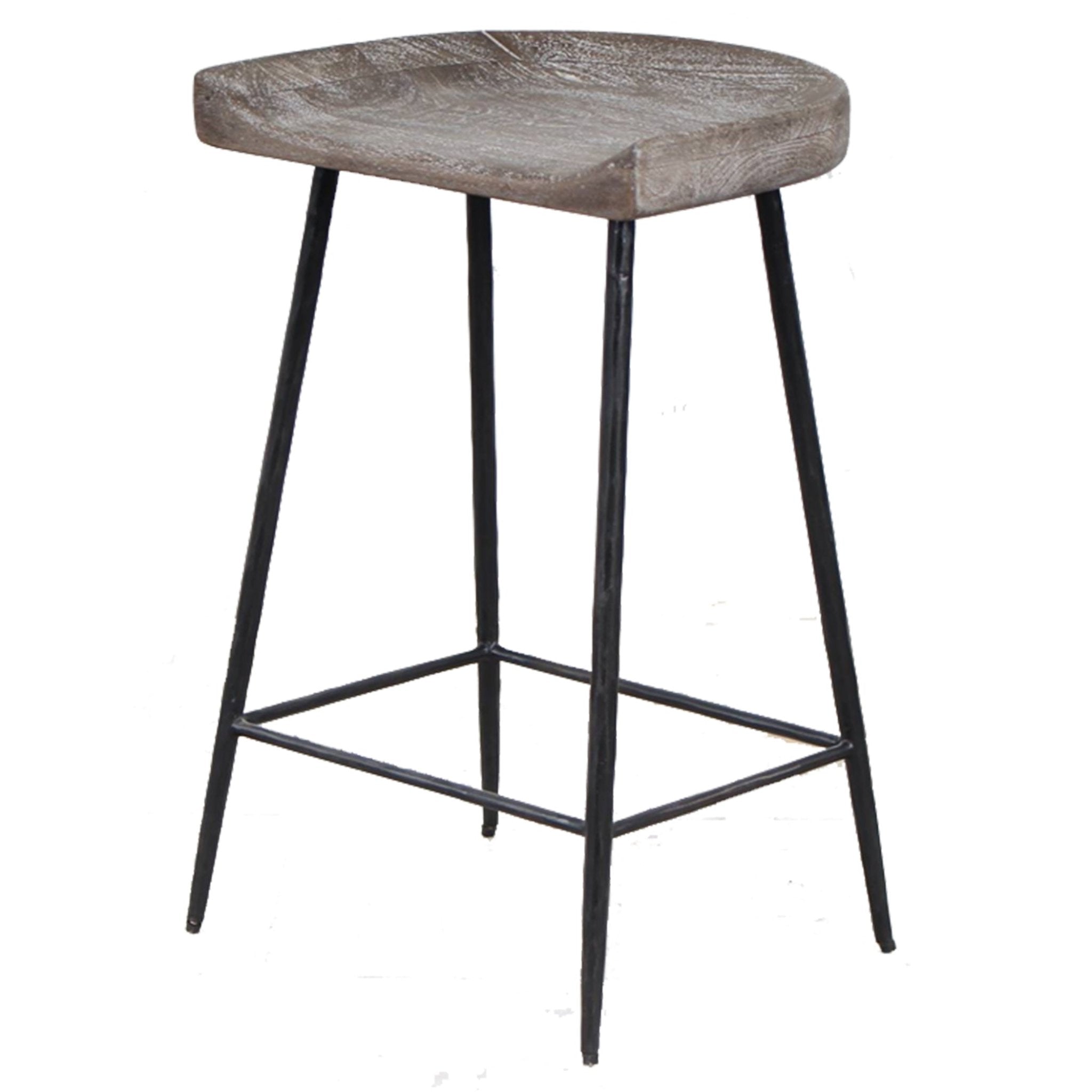 Uttermost Cordova Carved Wood Counter Stool Stools| Uttermost
