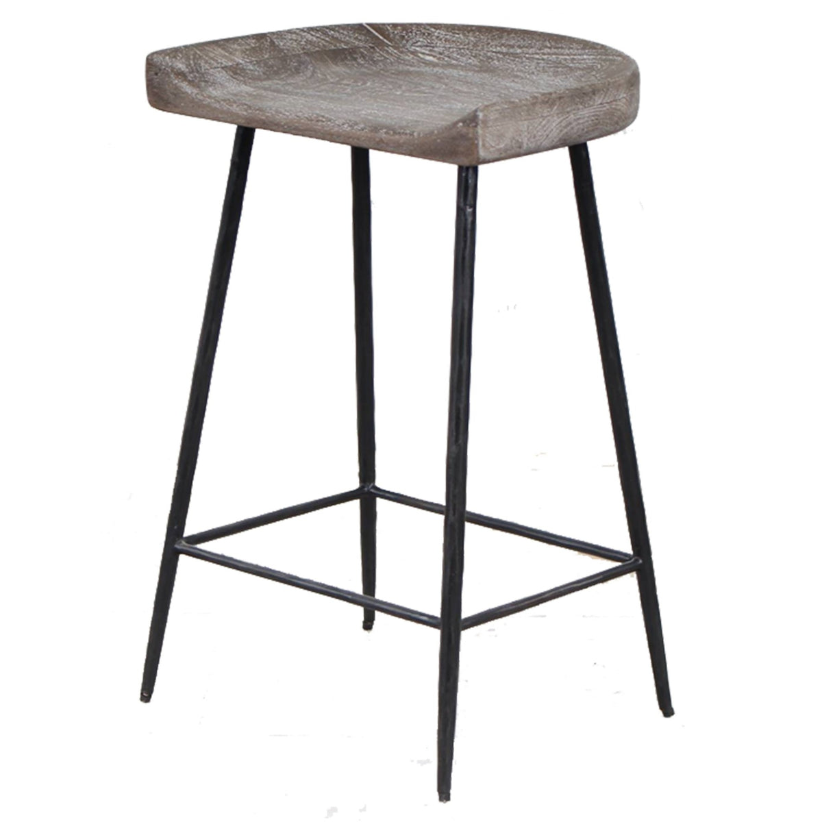 Uttermost Cordova Carved Wood Counter Stool Stools| Uttermost