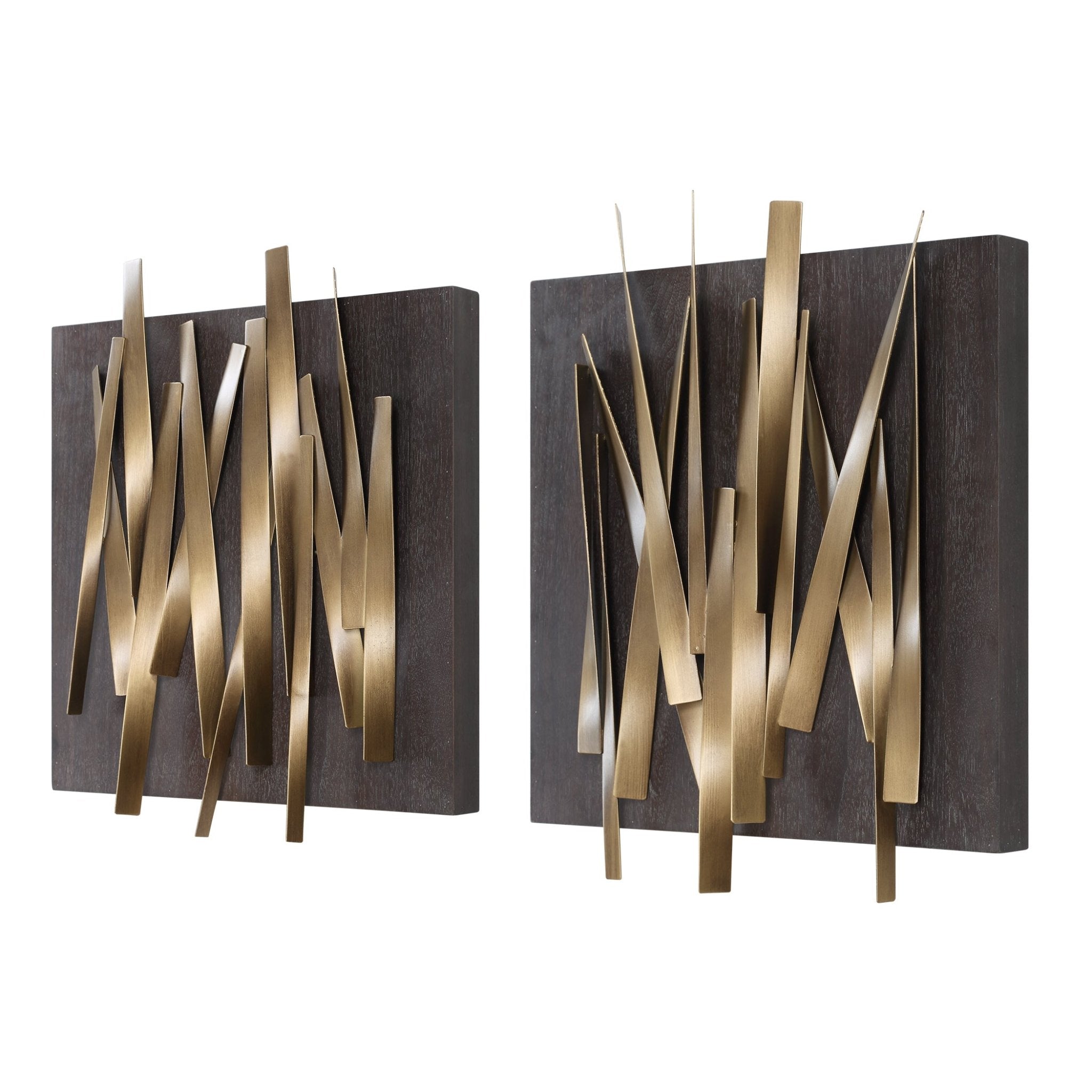 Uttermost Crosshatch Metal Wall Decor Set/2 Wall Art| Uttermost