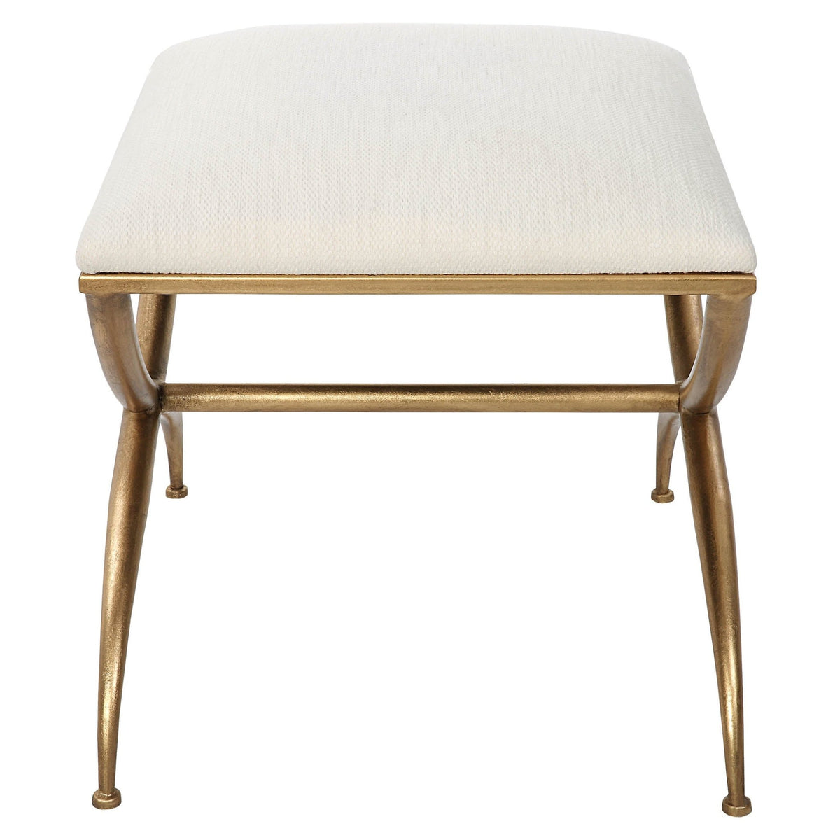 Uttermost Crossing Small White Bench Table Decors| Uttermost