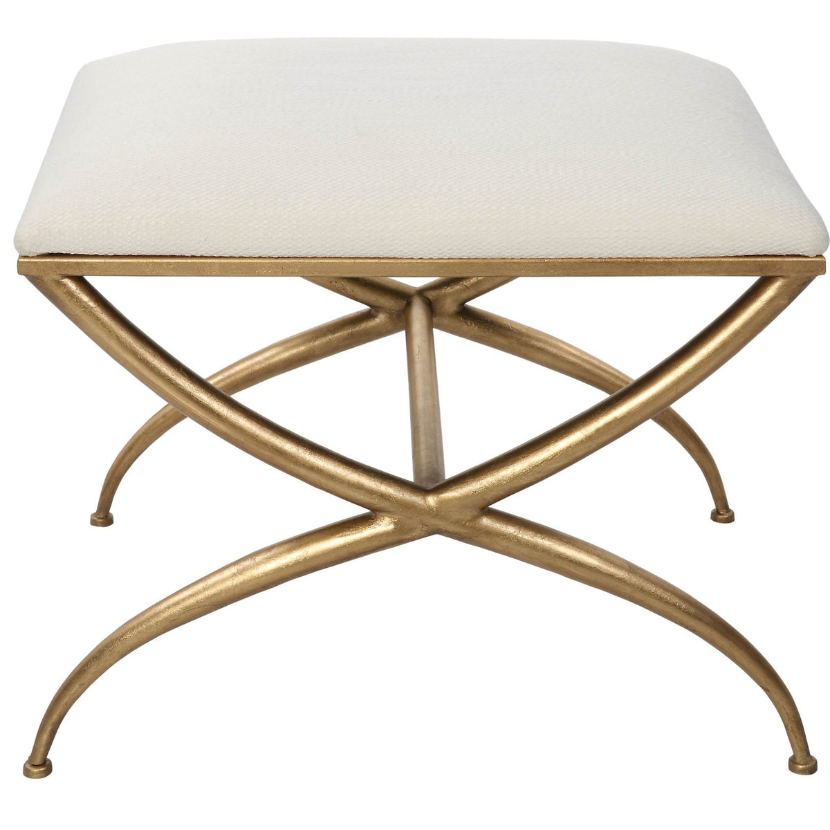 Uttermost Crossing Small White Bench Table Decors| Uttermost
