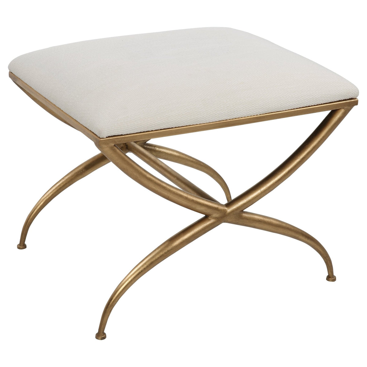 Uttermost Crossing Small White Bench Table Decors| Uttermost