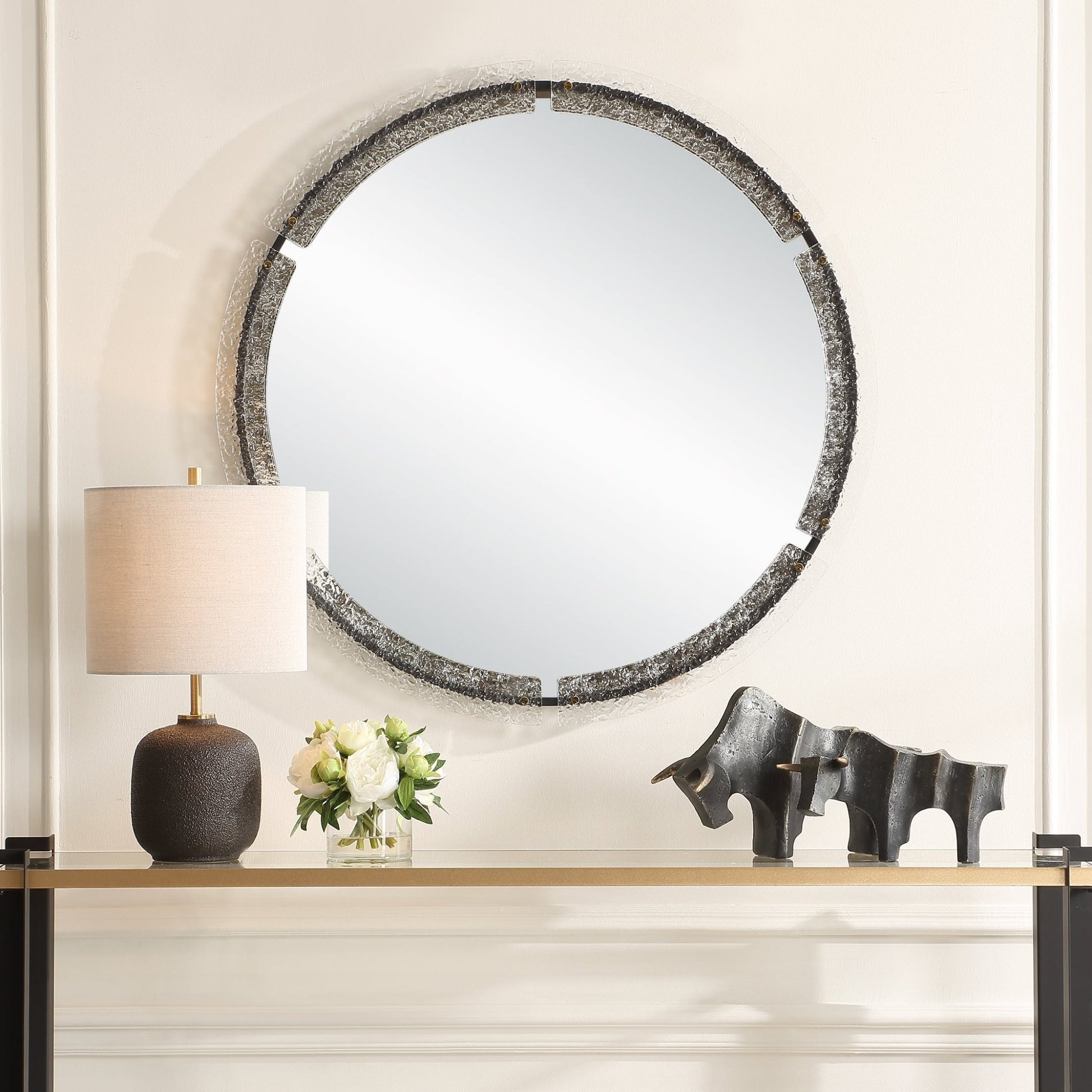 Uttermost Crystalline Round Mirror Mirrors| Uttermost