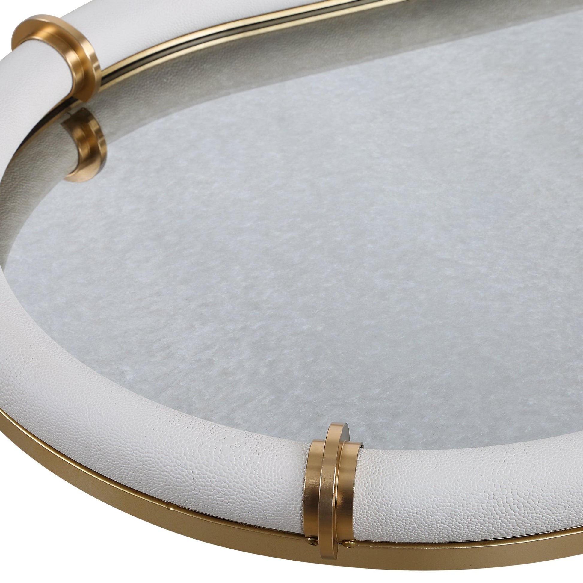 Uttermost Cyprus Leather Oval Tray Tray| Uttermost