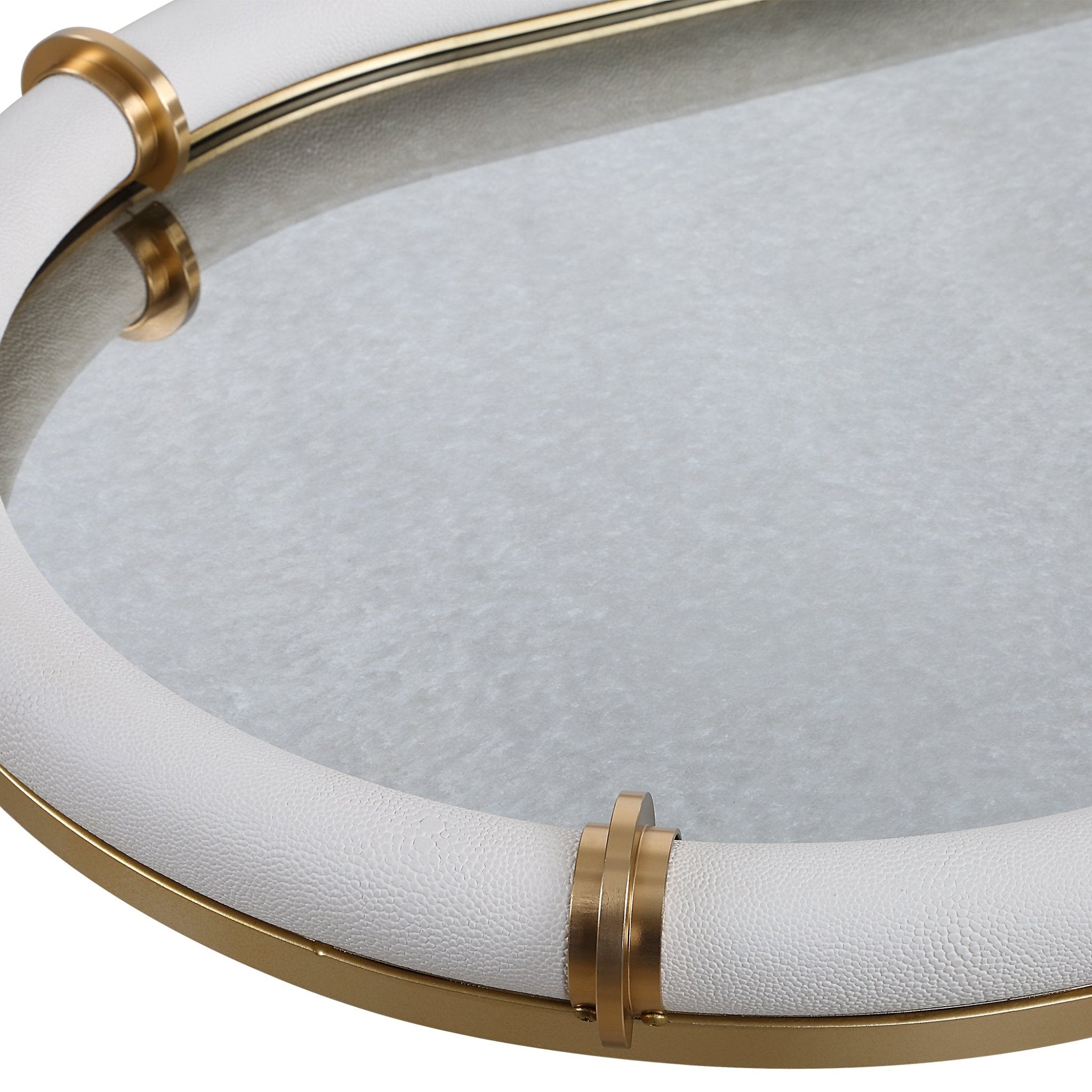 Uttermost Cyprus Leather Oval Tray Tray| Uttermost