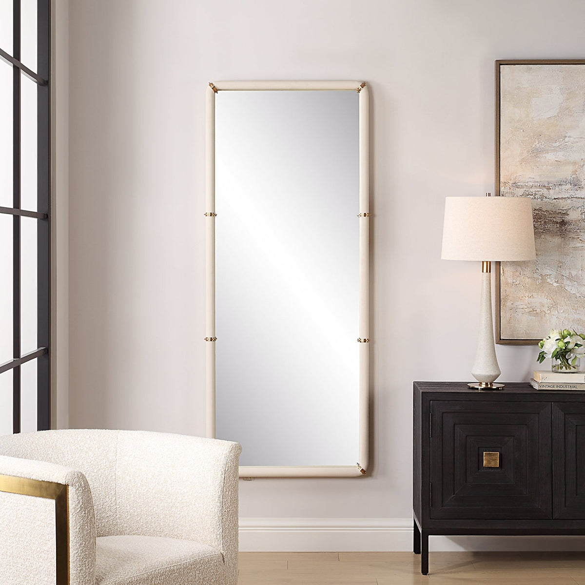 Uttermost Cyprus White Dressing Mirror Mirrors| Uttermost