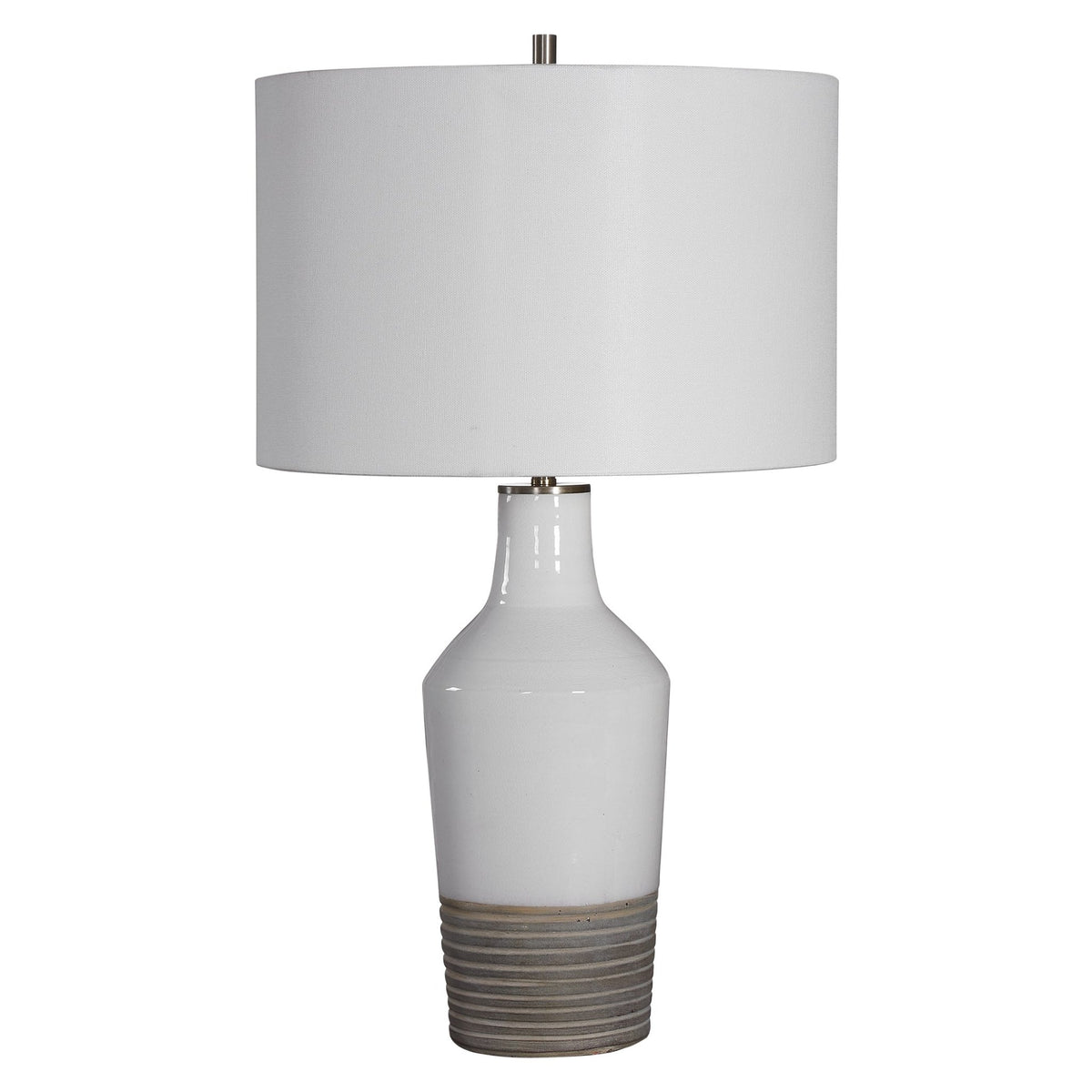 Uttermost Dakota White Crackle Table Lamp Table Lamps| Uttermost