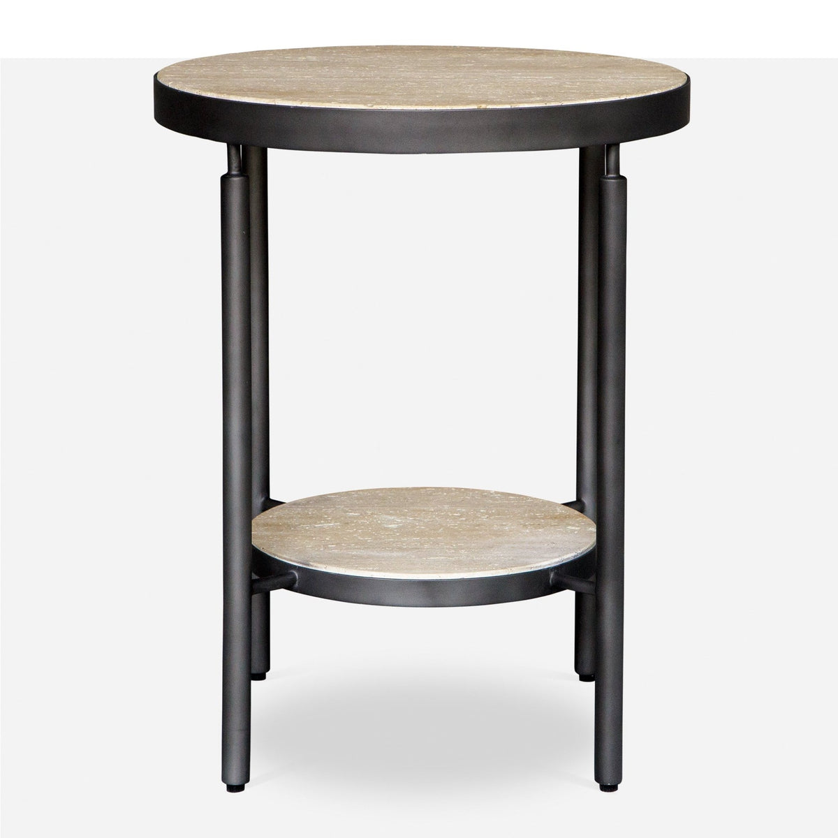 Uttermost Dauntless Travertine Side Table Accent & End Tables| Uttermost
