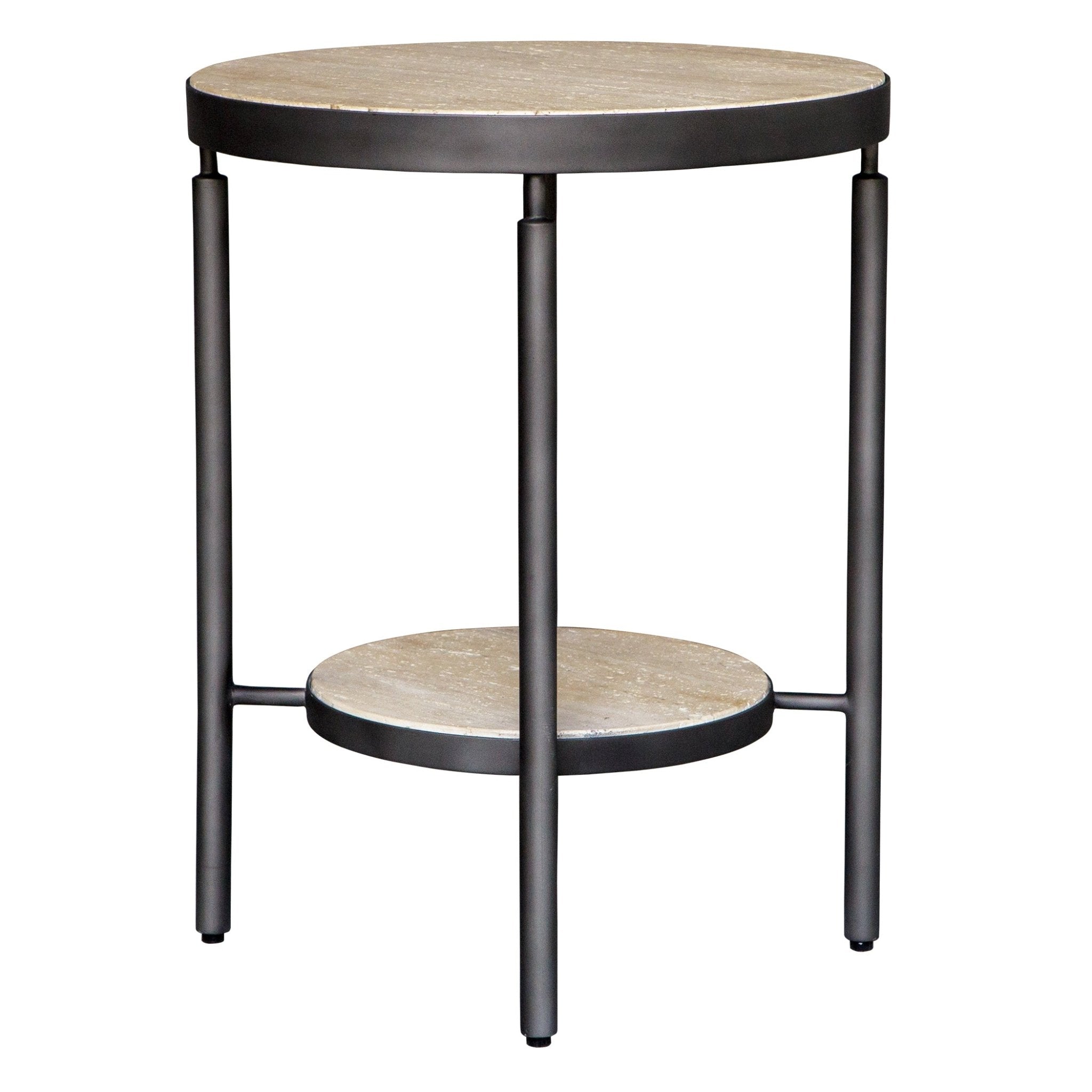Uttermost Dauntless Travertine Side Table Accent & End Tables| Uttermost