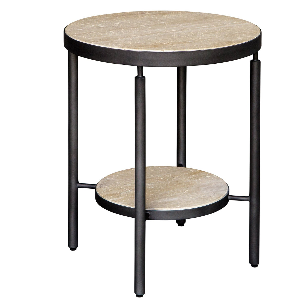Uttermost Dauntless Travertine Side Table Accent & End Tables| Uttermost