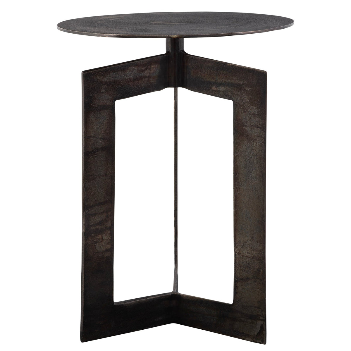 Uttermost Deltoid Gunmetal Accent Table Table Decors| Uttermost
