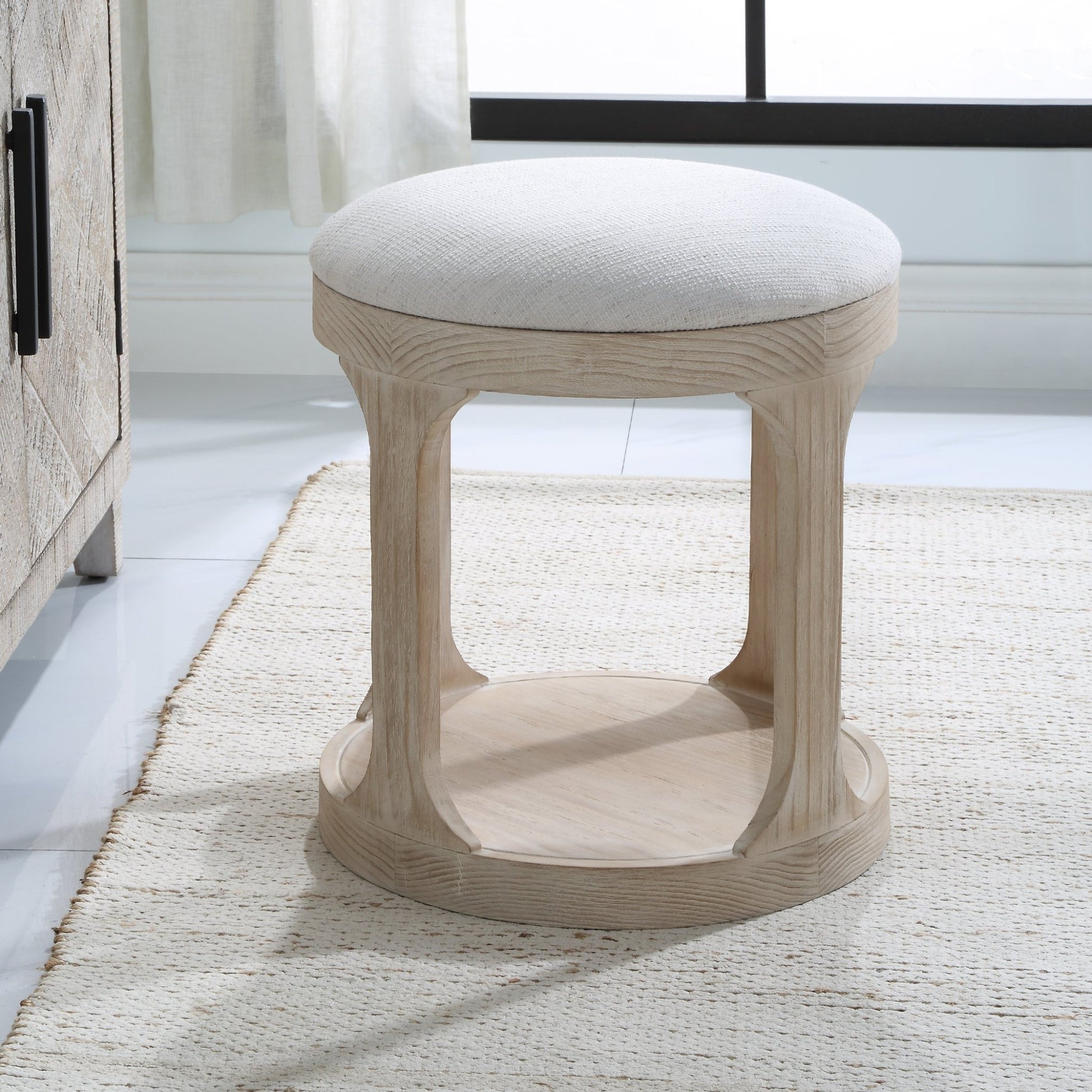 Uttermost Dennen Oak Ottoman Table Decors| Uttermost