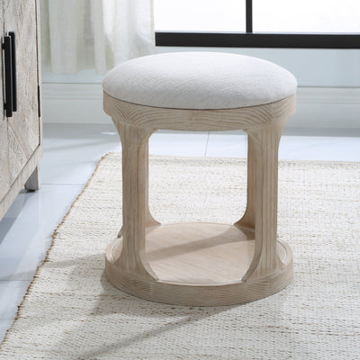 Uttermost Dennen Oak Ottoman - Al Rugaib Furniture