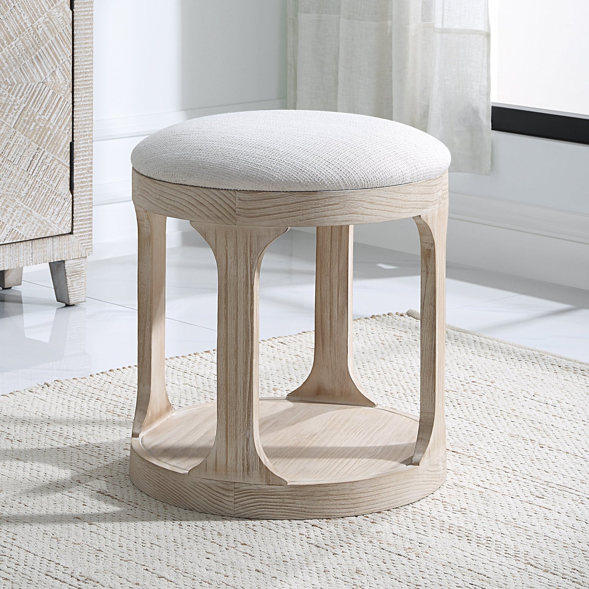 Uttermost Dennen Oak Ottoman Table Decors| Uttermost