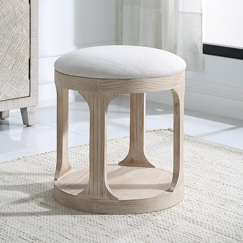 Uttermost Dennen Oak Ottoman - Al Rugaib Furniture