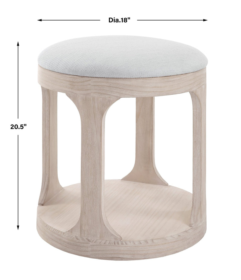 Uttermost Dennen Oak Ottoman - Al Rugaib Furniture