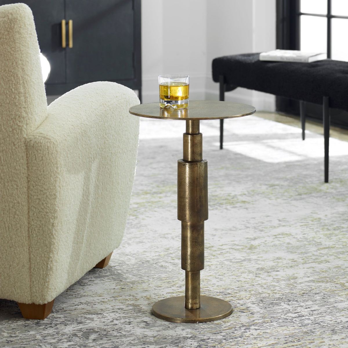 Uttermost Descend Gold Accent Table Accent & End Tables| Uttermost