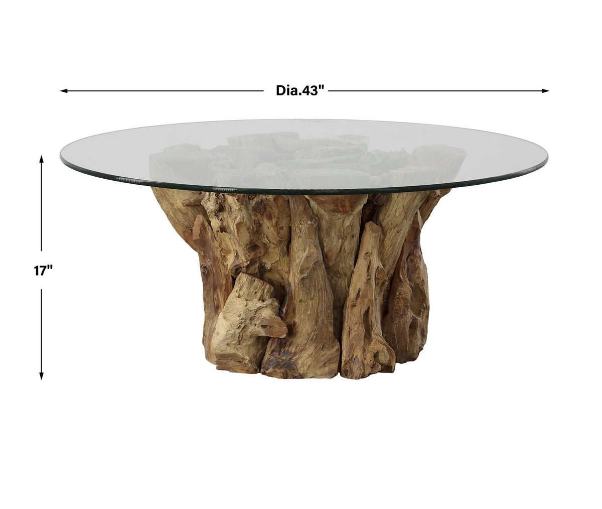 Uttermost Driftwood Glass Top Large Coffee Table Coffee Tables| Uttermost