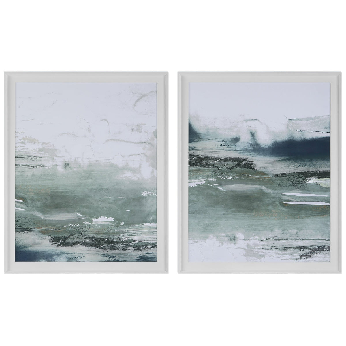 Uttermost Emerald Daze Abstract Prints, Set/2 Paintings & Pictures| Uttermost