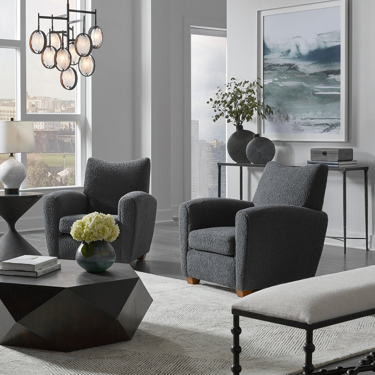 Uttermost Emerald Daze Abstract Prints, Set/2 Paintings & Pictures| Uttermost